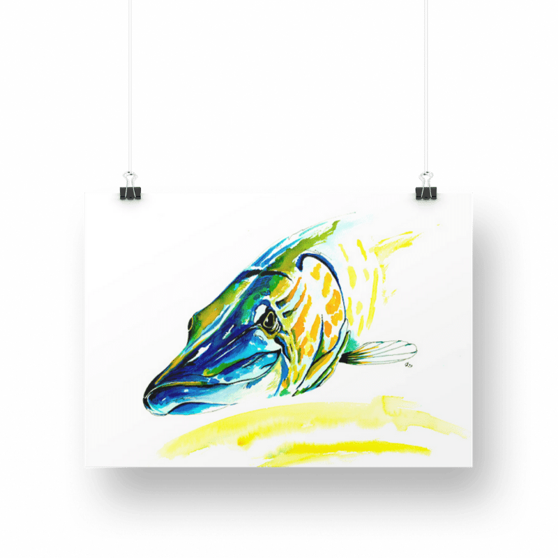 Brochet 039 - Dessin original